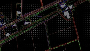 Detailed topographic mapping CAD data for an Irish civil engineering project.