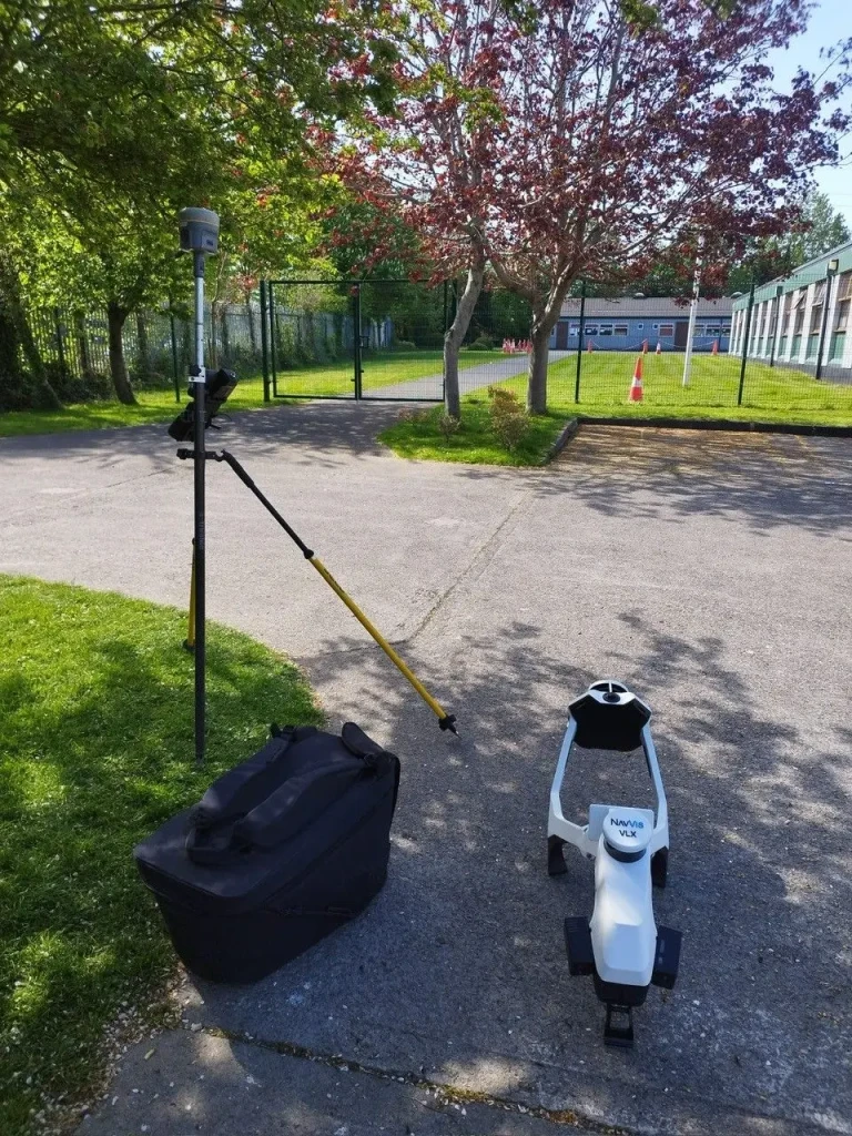 NavVis VLX mobile mapping scanner and GPS equipment prepared for rapid site mobilisation.